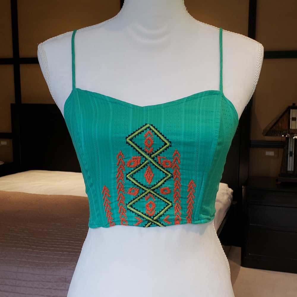 Tribal Print Crop Top